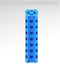 4 MU - Small Thread - X Multiboard Beam 3d model