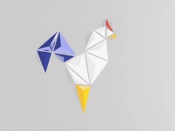 Minimalist Rooster wall art 3d model