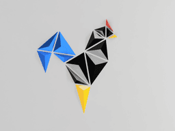 Minimalist Rooster wall art 3d model