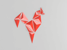 Minimalist Rooster wall art 3d model