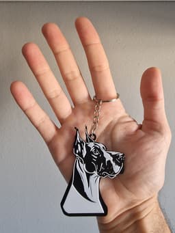 Great dane keychain 3d model