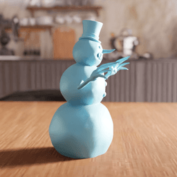 Spooky Whimsical Snowman Character 3d model