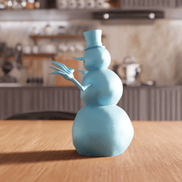 Spooky Whimsical Snowman Character 3d model