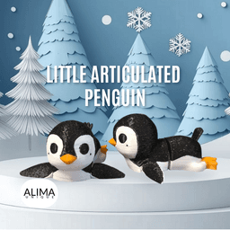 Little articulated Penguin - Mini / Keychain / Support Free 3d model