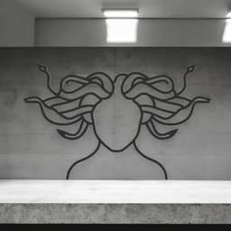 Medusa Line Art - Desktop Line Art 3d model