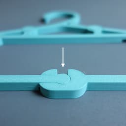 Print-in-place Clothes Hanger, foldable 3d model