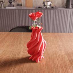 Flame Twisted Vase 3d model