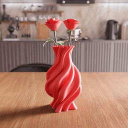 Flame Twisted Vase 3d model