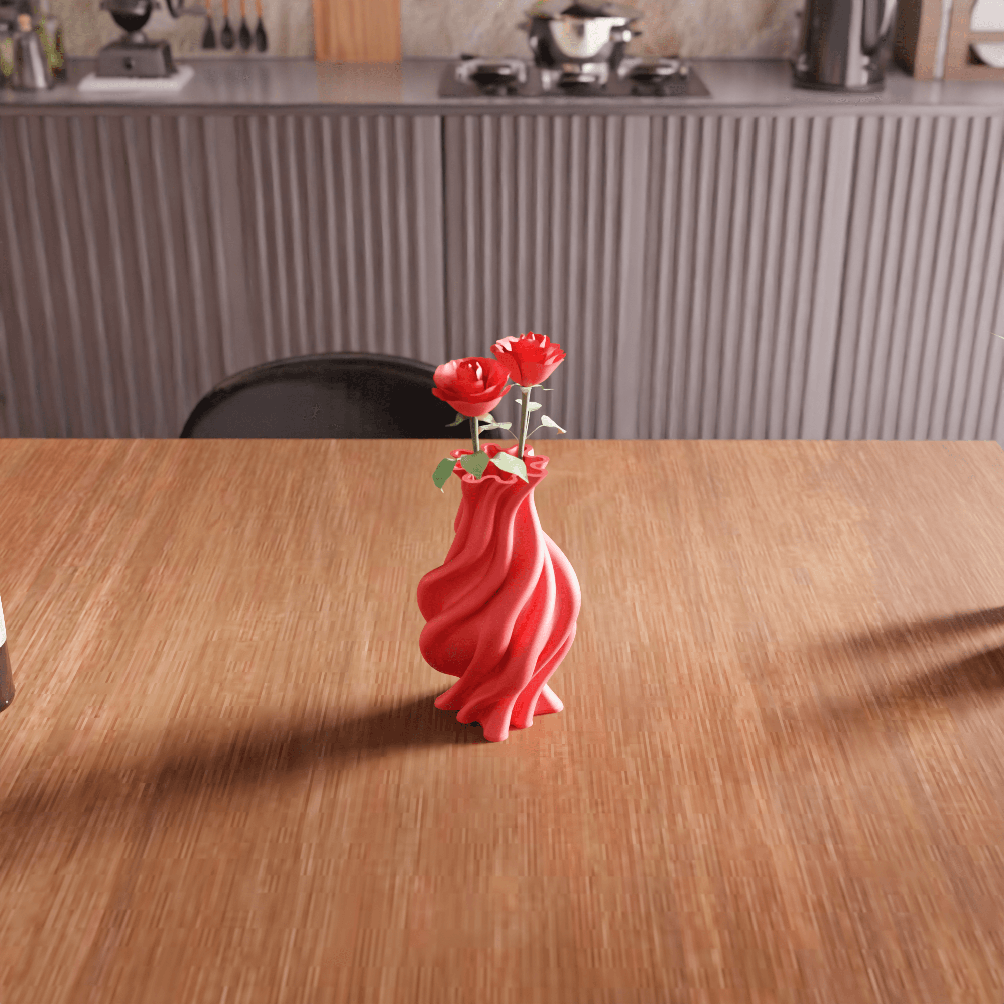 Flame Twisted Vase 3d model