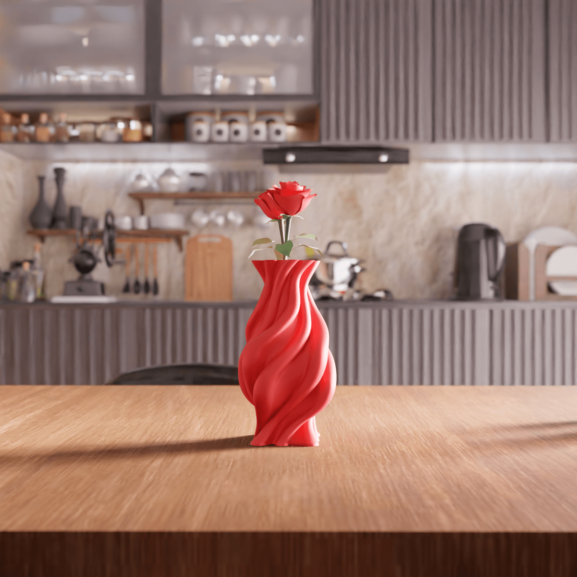 Flame Twisted Vase 3d model