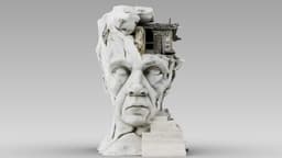 Abstract Sculpture - House Inside the Head 3d model