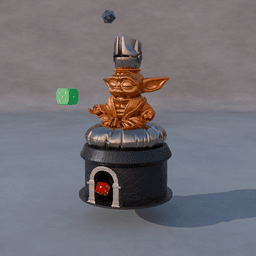 Baby Yoda Dice Tower 3d model