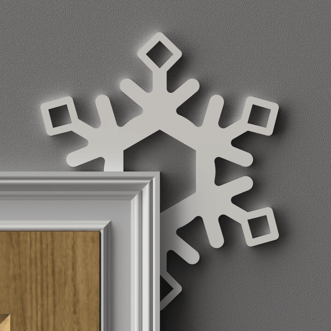Snowflake Door Topper 3d model