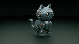 MechaKit Stylized Robot Cat 3d model