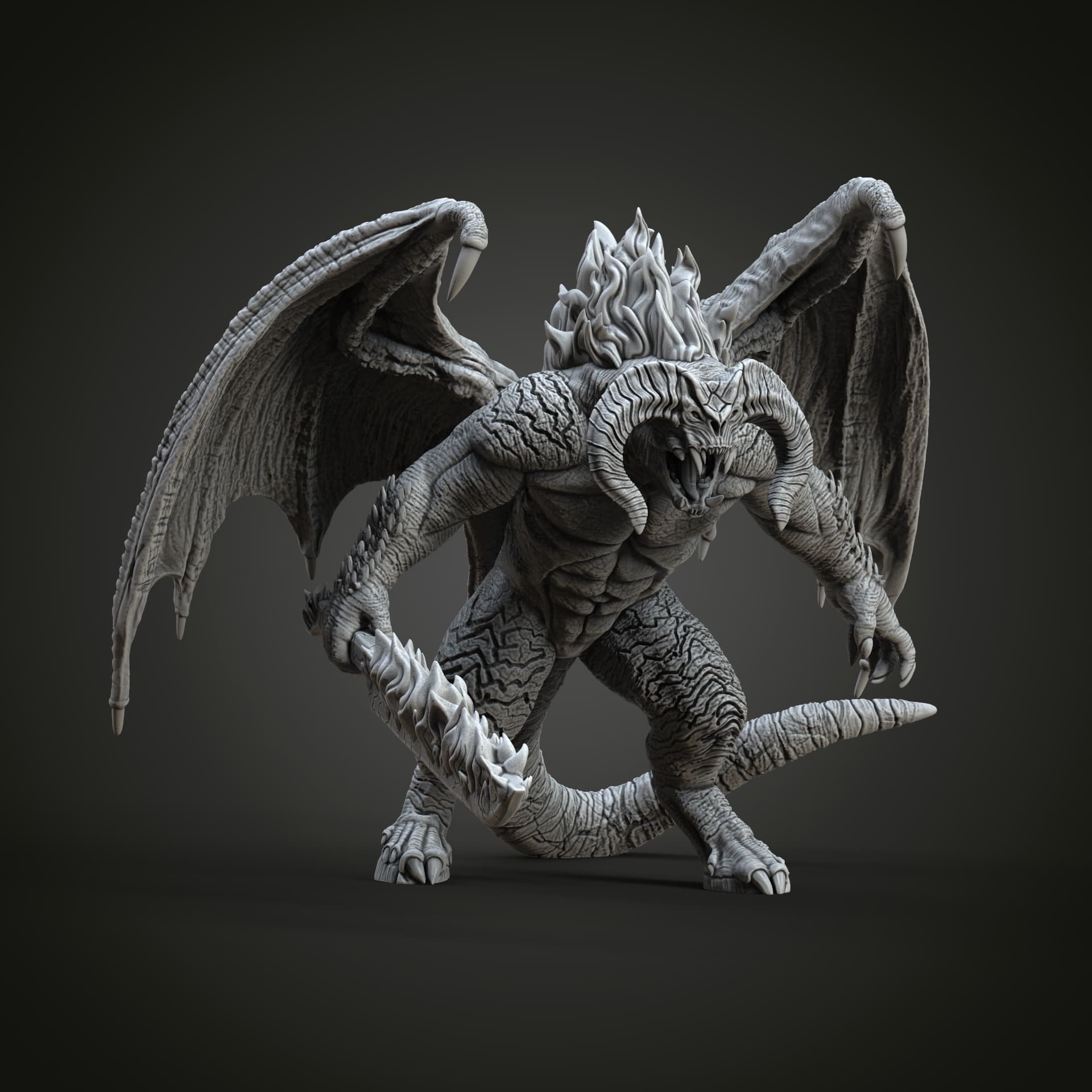 Balrog Figure - Lord of the Rings (Pre-Supported) 3d model