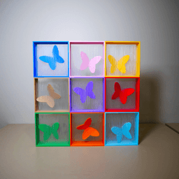 Suspended Butterfly Art (single colour files) 3d model