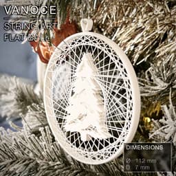 VANOCE | String Art Flat Ball, Christmas Tree 3d model