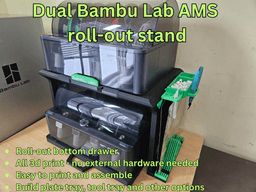DUAL AMS 1 AND/OR AMS 2 PRO ROLL-OUT STAND 3d model