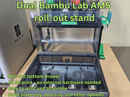 DUAL AMS 1 AND/OR AMS 2 PRO ROLL-OUT STAND 3d model