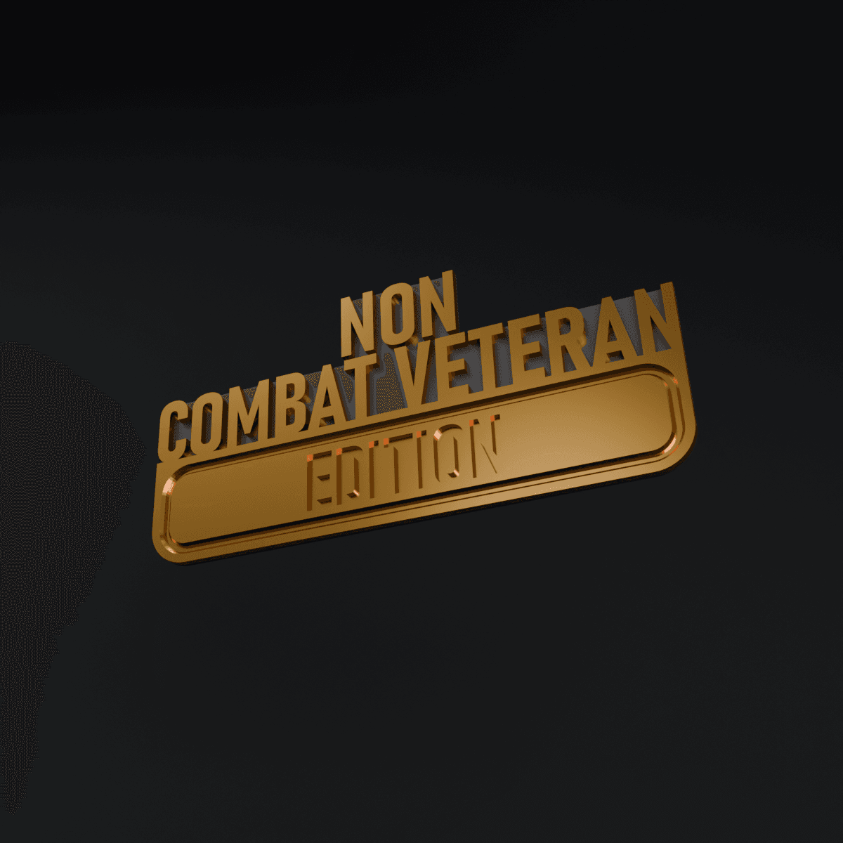 Non-Combat Veteran Edition plate 3d model