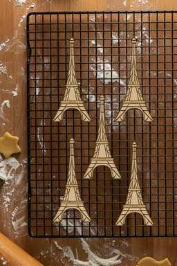 Eiffel Tower Cookie Cutter, Biscuit Cutter 3d model