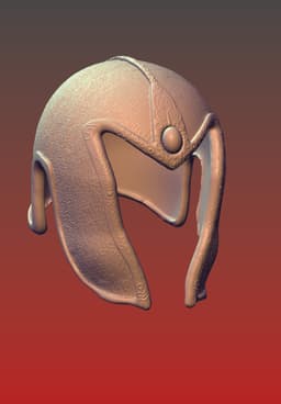 Elven leather helmet 3d model