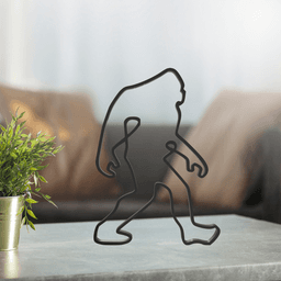Monster Line Art, Modern, Minimalist 3d model