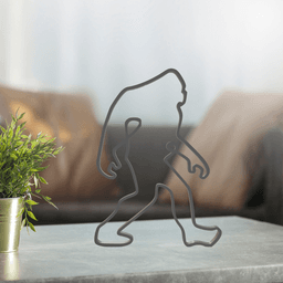 Monster Line Art, Modern, Minimalist 3d model