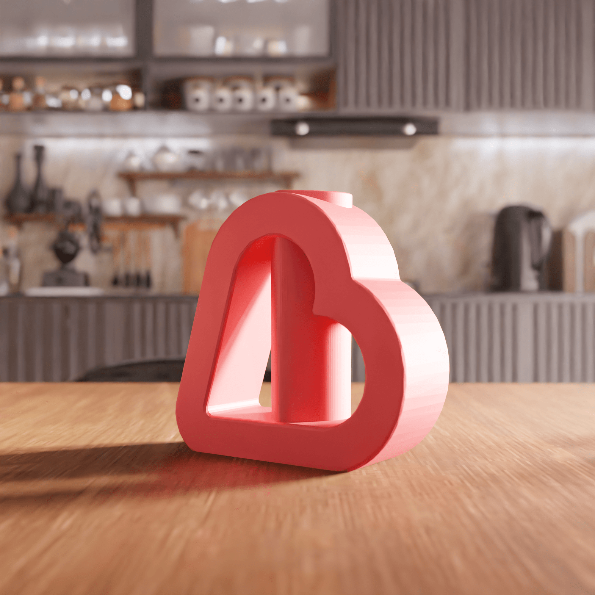 Geometric Hollow Heart Vase 3d model
