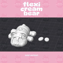 Flexible Cream Bear 3d model