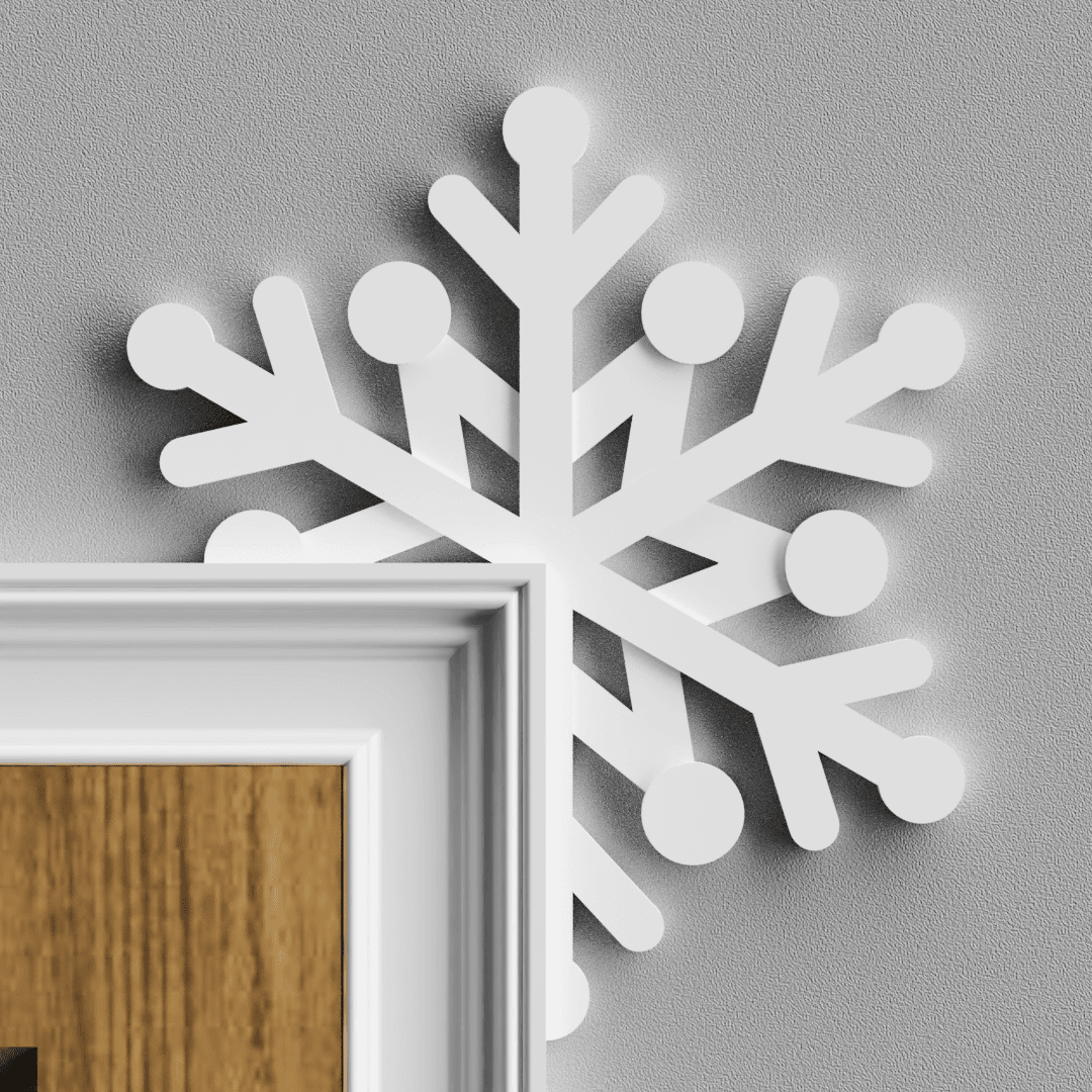 Snowflake Door Topper 3d model