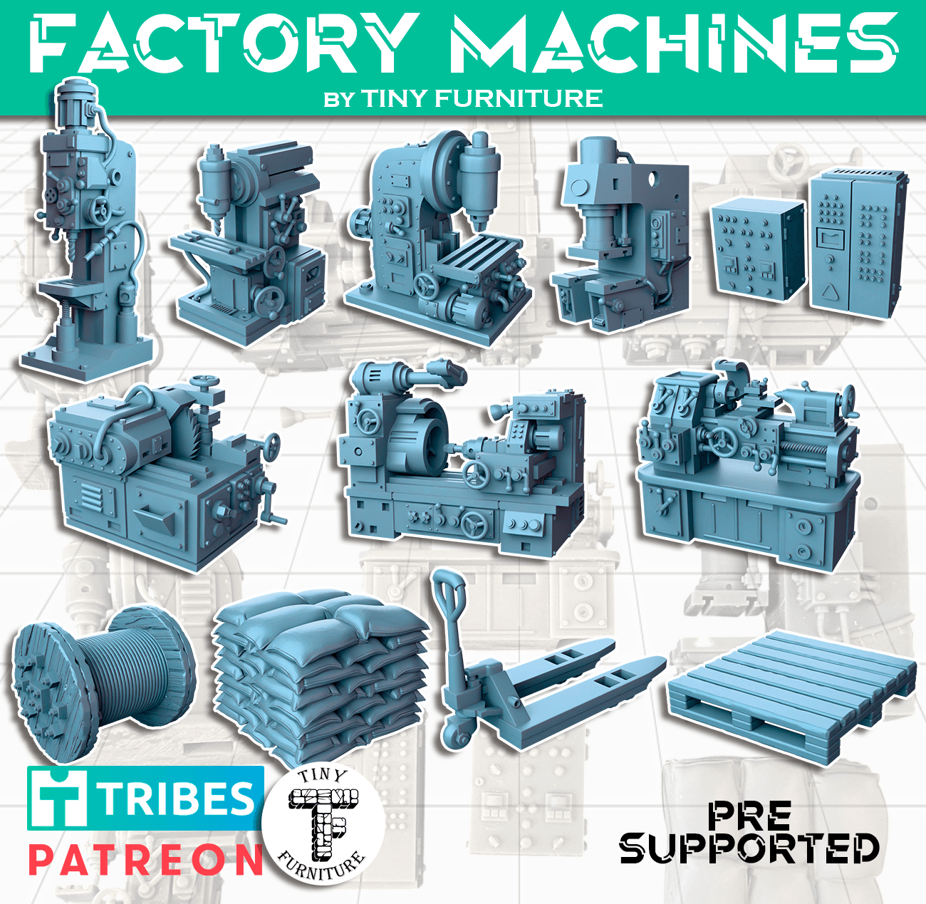 Factory Machines 3d model
