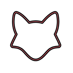 Fox Face Cookie Cutter STL File - 4 inches 3d model