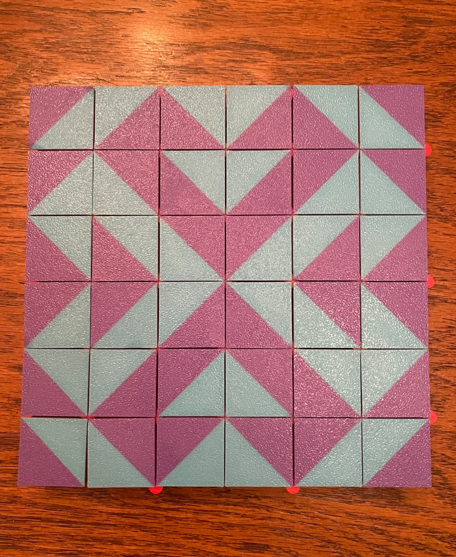 Hearts with 30mm tiles on 6x6 frame