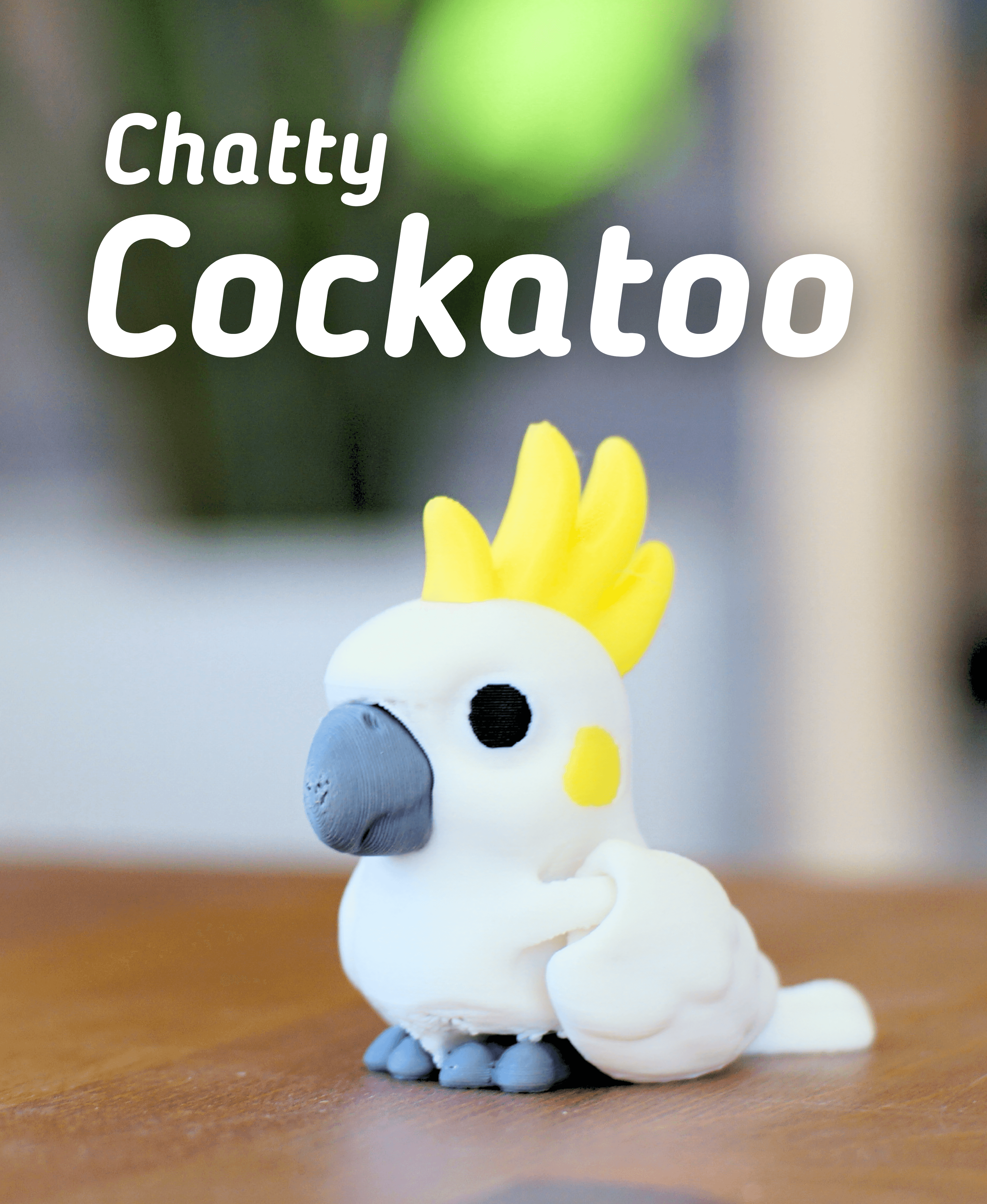 Chatty Cockatoo - Articulated fidget Cockatoo 3d model
