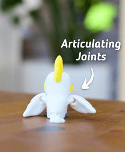 Chatty Cockatoo - Articulated fidget Cockatoo 3d model