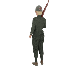 Female American Soldier v2 3d model