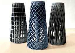 Funnel vase rhombus 3d model
