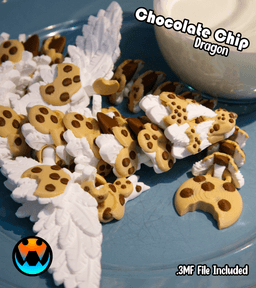 Chocolate Chip Cookie Dragon 3d model