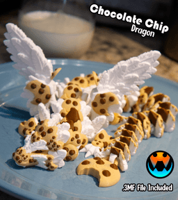 Chocolate Chip Cookie Dragon 3d model