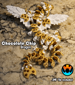 Chocolate Chip Cookie Dragon 3d model