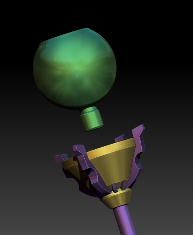 Buzzed Mage Staff 3d model