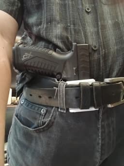 Springfield XDM in waist holster 3d model