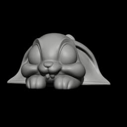 Easter Rabbit Phone Stand 3d model