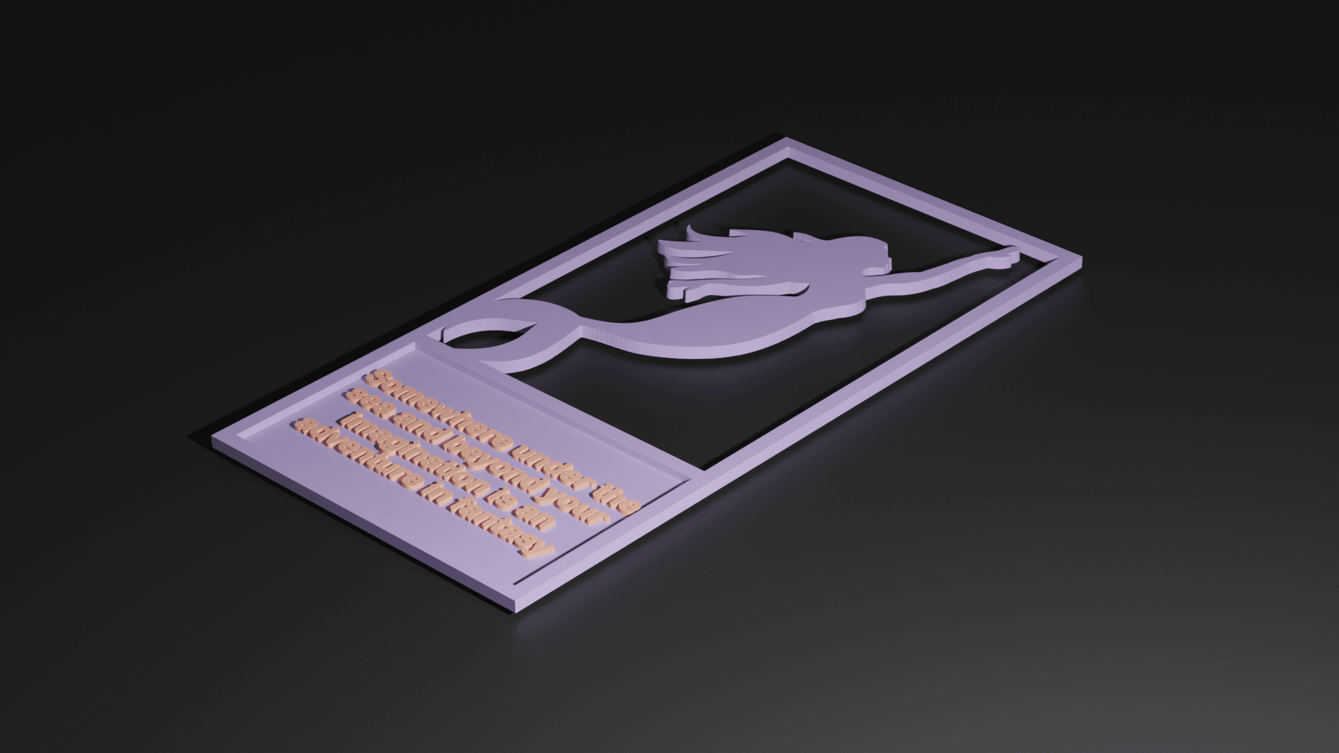 The Little Mermaid bookmark 3d model