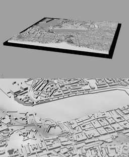 MARSEILLE, Skyline 3d map 3d model