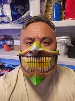 Stylized Joker Mask - Motorcycle Helmet Add-On 3d model