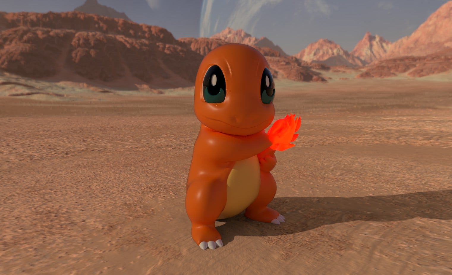 Bashful Charmander 3d model