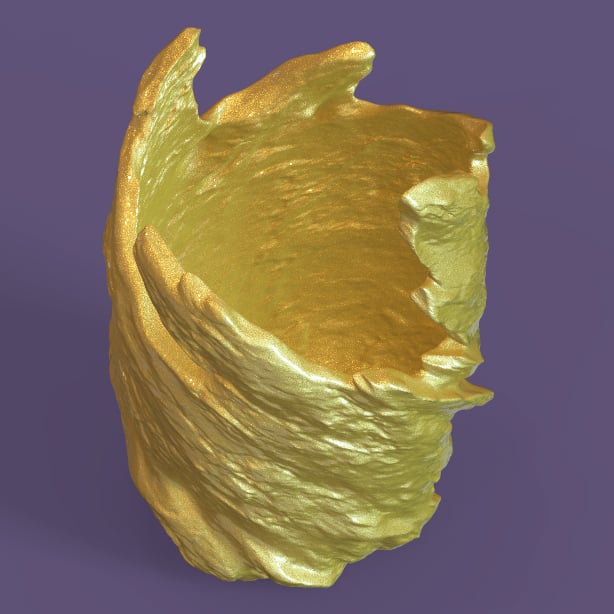 UNIQUE SCULPTURAL ORGANIC PLANTER 3d model