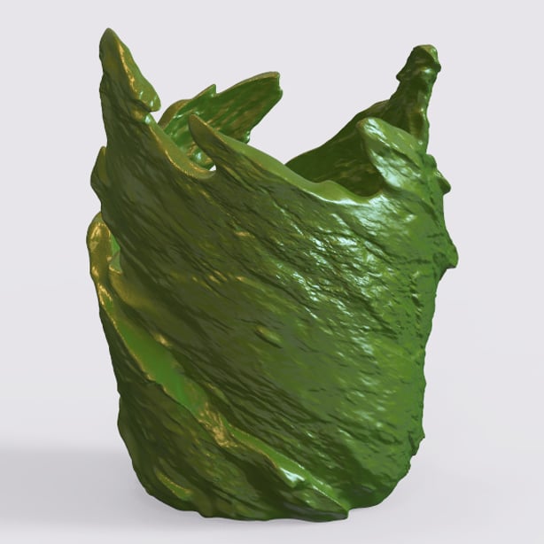 UNIQUE SCULPTURAL ORGANIC PLANTER 3d model